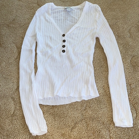 Forever 21 Tops - Forever 21 womens long sleeve white top size medium